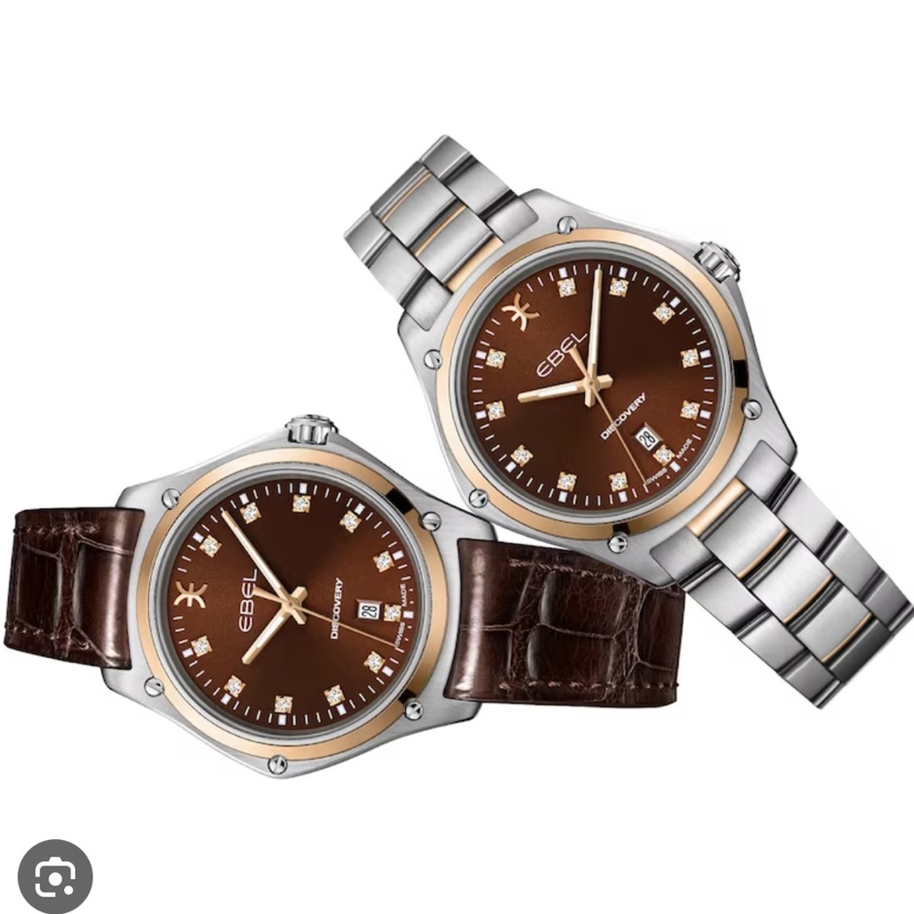 Brand New EBEL - Discovery Women’s Brown Dial Diamond Gold Stainless Steel Watch - Picture 2 of 3